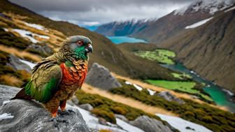 Entdecken Sie den Bergpapagei Neuseeland: Lebensweise und Merkmale dieses faszinierenden Vogels